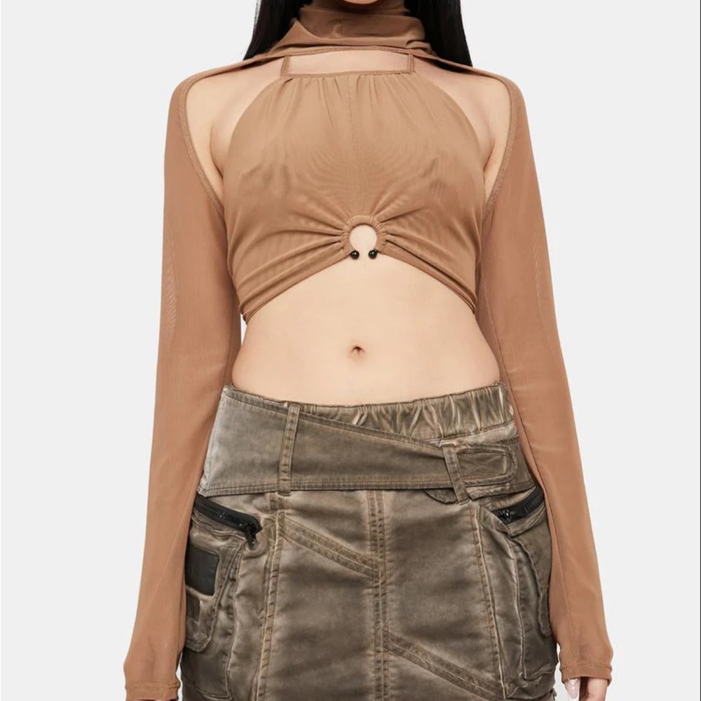 Mesh 2 Piece Shrug & Crop Top